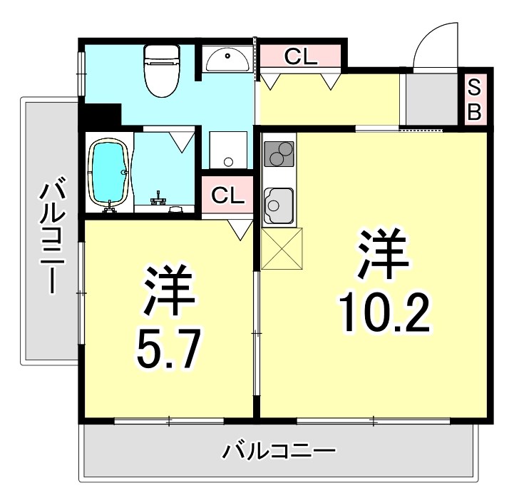 【芦屋リバーウエストマンションの間取り】