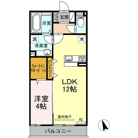 クロスone旭岡の間取り