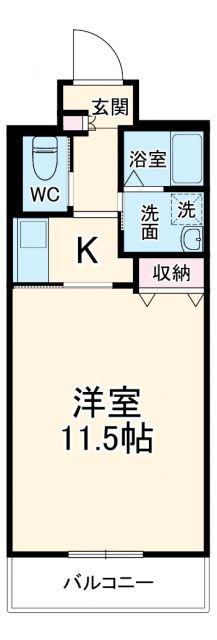 浜松市中央区板屋町のマンションの間取り