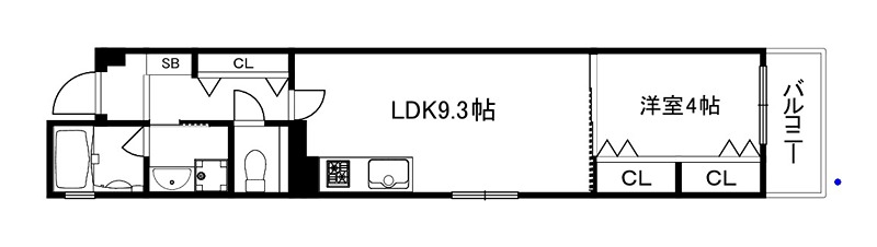 京都市上京区西町のマンションの間取り