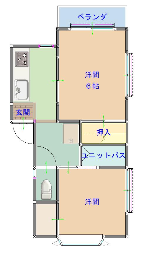 大和田パーソナルアパートPart1の間取り