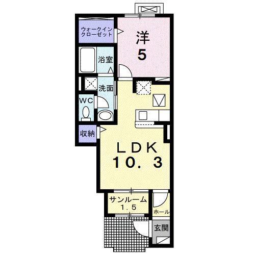 ［大東建託］ブリーズ　ヒルＡの間取り