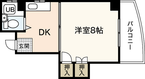 広島市中区南竹屋町のマンションの間取り