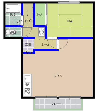 グリーンヴィラ A棟の間取り