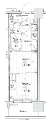 江東区東砂のマンションの間取り