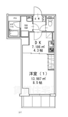 名古屋市昭和区安田通のマンションの間取り