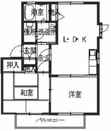 姫路市網干区田井のアパートの間取り