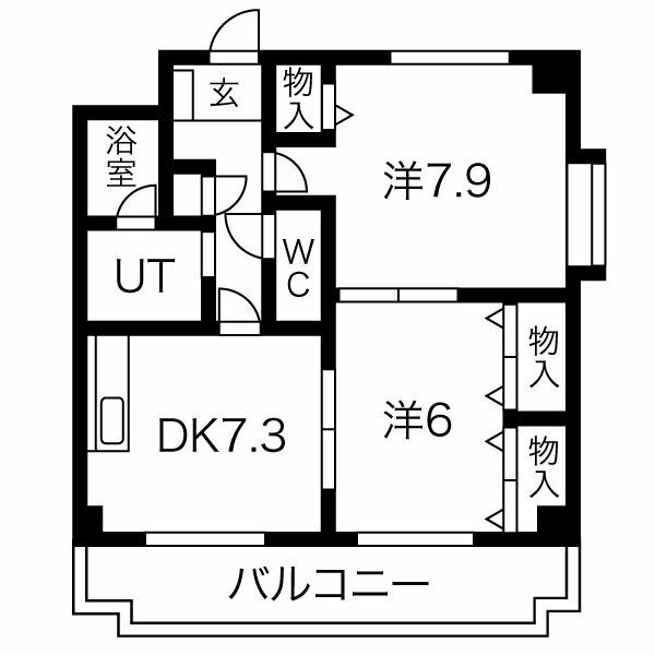 フェリオカンノンジの間取り