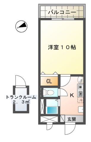 十一屋ブラウンシュガービルの間取り