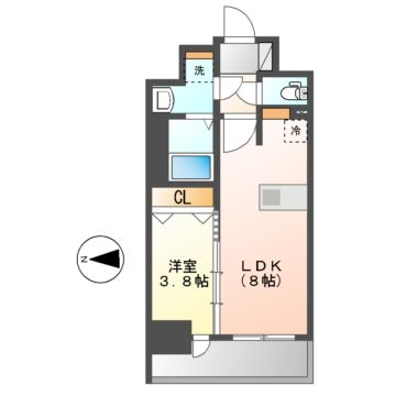 プレサンス名古屋駅ゲートの間取り