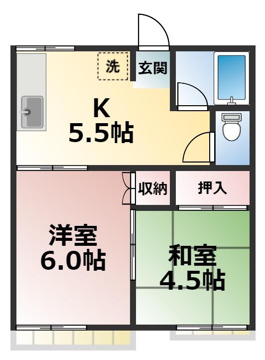 ミキハイツ中国分の間取り