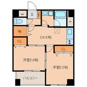 名古屋市中区金山のマンションの間取り