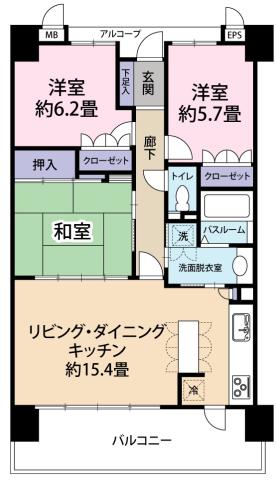 サーパス城ノ内の間取り