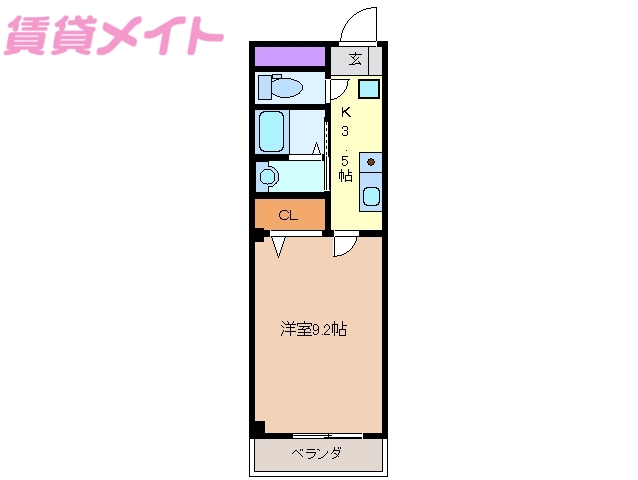 三重郡菰野町大字竹成のマンションの間取り