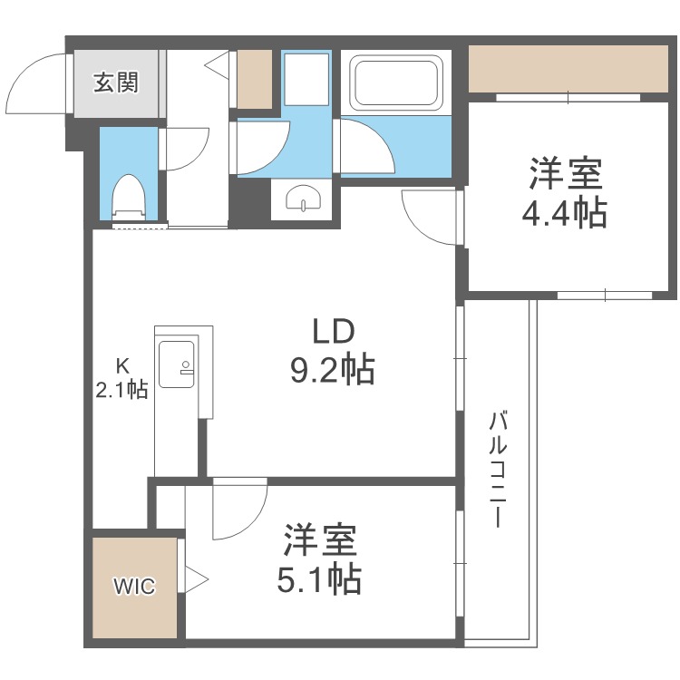 Ｓ－ＲＥＳＩＤＥＮＣＥ北円山ａｌｅｓｉａの間取り