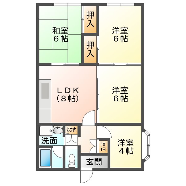 メゾン津山の間取り