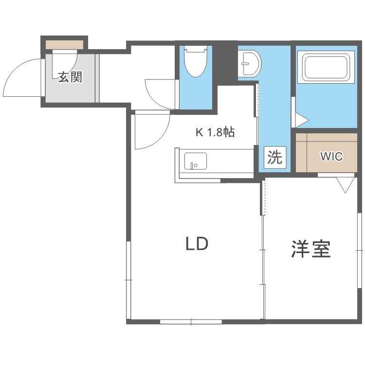 札幌市白石区本郷通のマンションの間取り