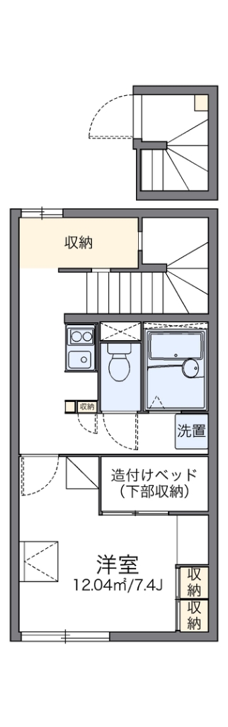 レオパレスエグランティーヌの間取り