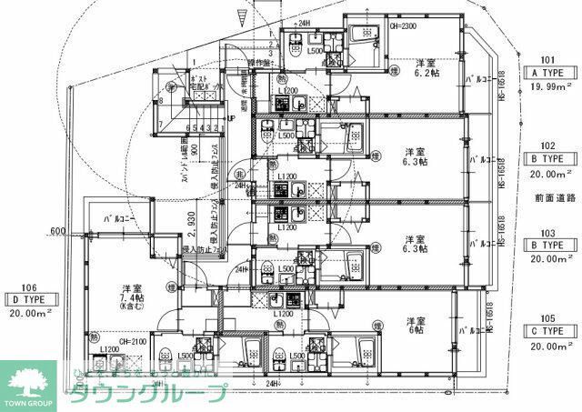 【ラ　リヴィエール　テール稲毛の間取り】