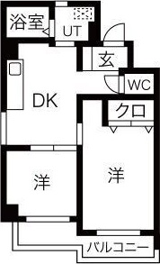 大阪市西成区岸里東のマンションの間取り