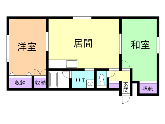 札幌市東区北三十二条東のアパートの間取り