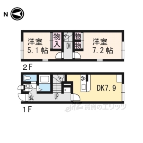 レオパレス南阪手の間取り