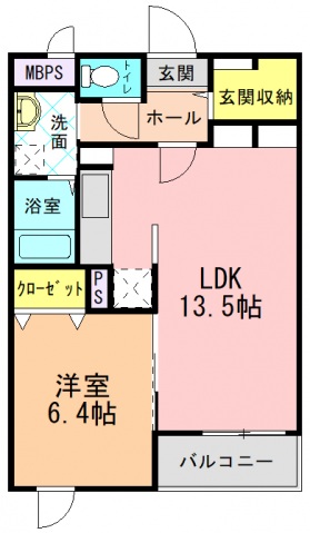 生駒郡斑鳩町服部のマンションの間取り