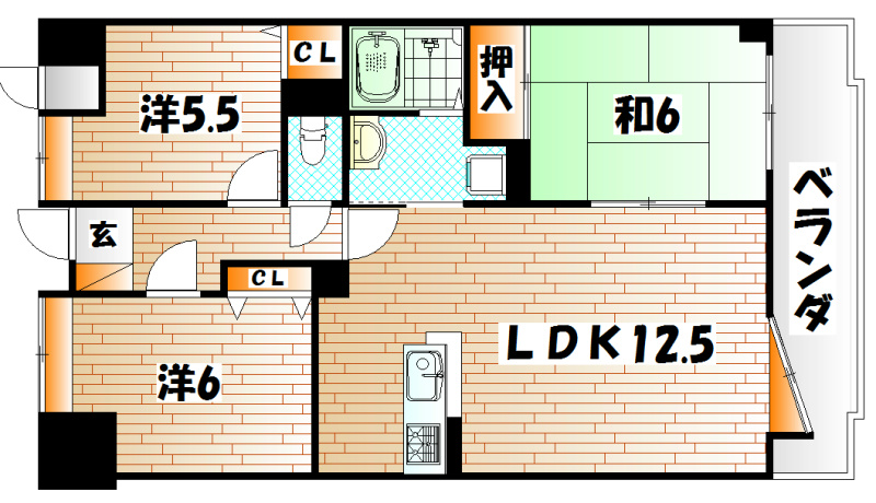 クレセール守恒の間取り