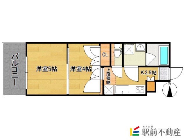 福岡市東区千早のマンションの間取り