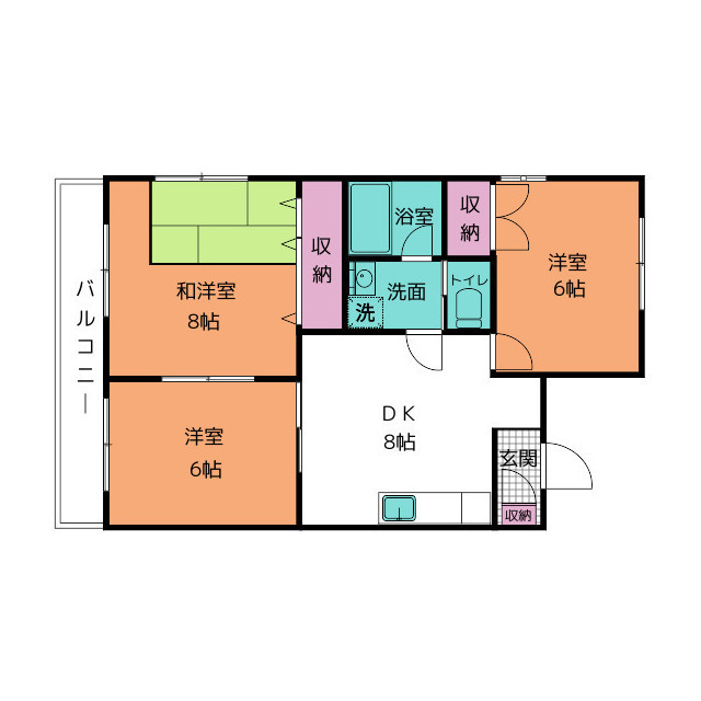 ホーム柏谷　IIの間取り