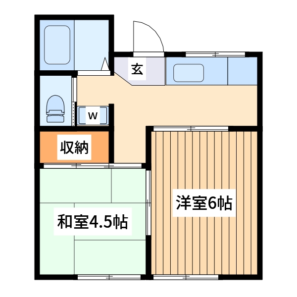 調布市飛田給のアパートの間取り