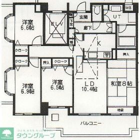 横浜市泉区岡津町のマンションの間取り