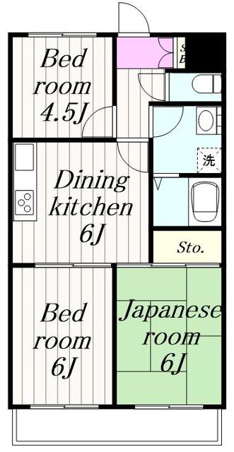 横浜市旭区さちが丘のマンションの間取り