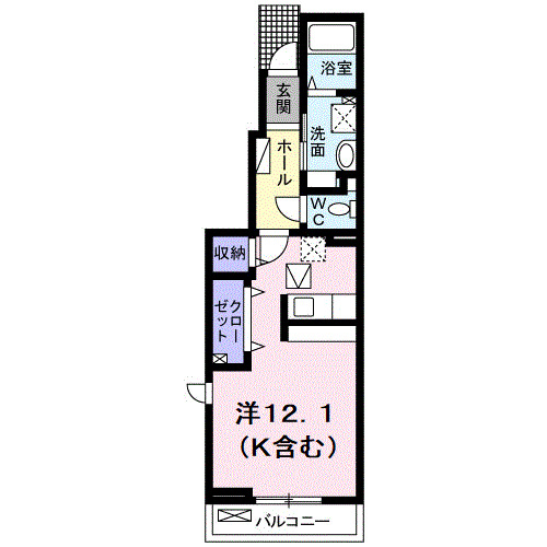 小田原市中里のアパートの間取り