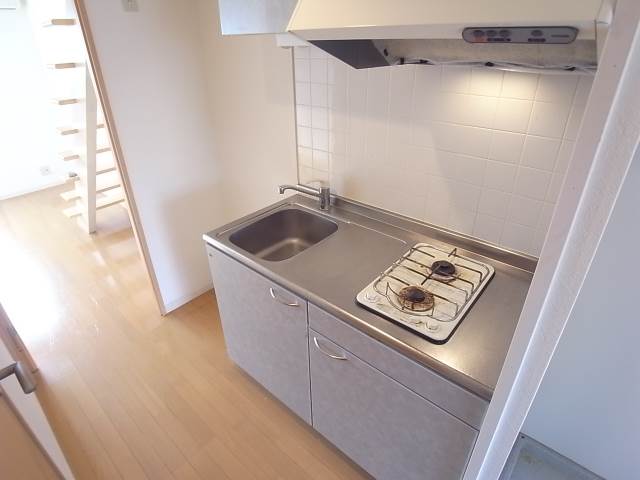 キッチン　2口コンロで気分ノリノリ。