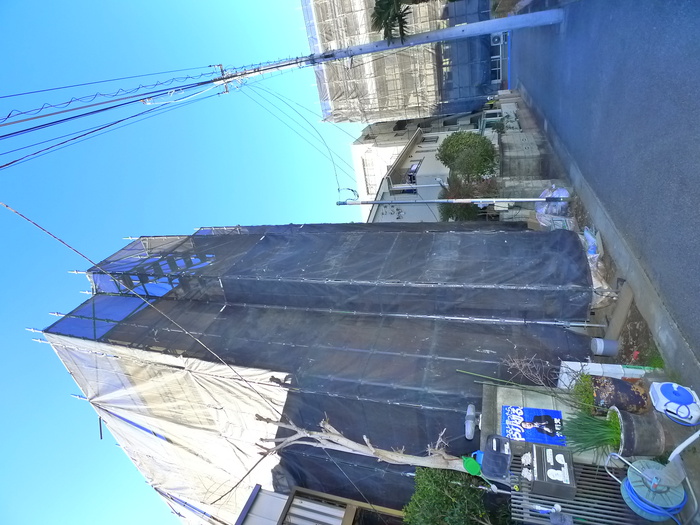 建物外観　建築中