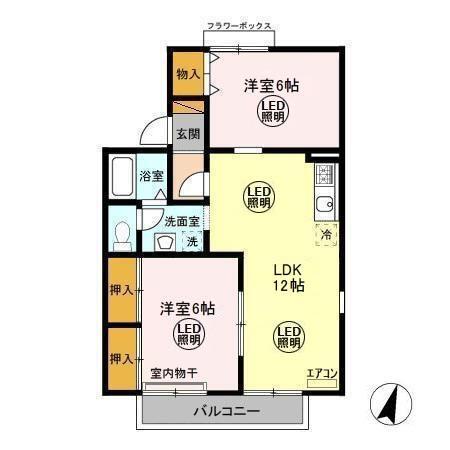 セジュール茂原公園 ABの間取り写真