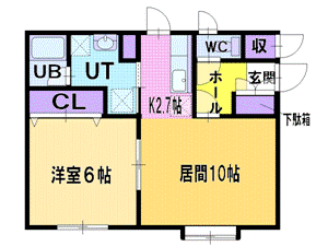 地下鉄東西線 新さっぽろ駅 徒歩15分 4階建 築25年の間取り写真
