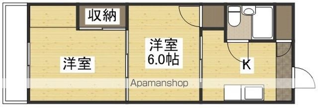 ＪＲ宇野線 大元駅 徒歩21分 5階建 築42年の間取り写真