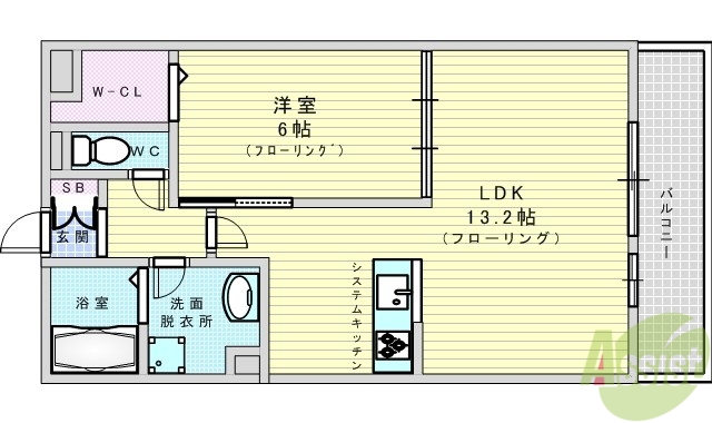 シャルムAの間取り写真