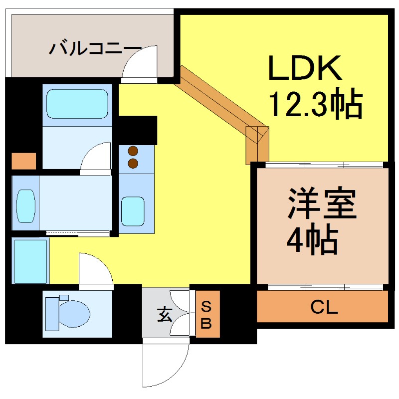 地下鉄東山線 新栄町駅 徒歩10分 11階建 築5年の間取り写真