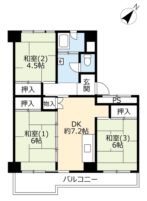 UR東札幌六条の間取り写真
