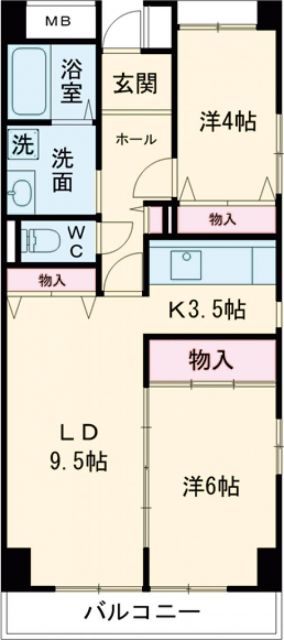 フレール綾瀬2の間取り写真