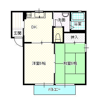 岡山県岡山市南区浜野３（アパート）の賃貸物件の間取り