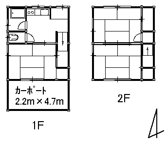 【豊成２　林借家C棟の間取り】