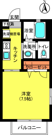 アーバンパレス千早の間取り写真