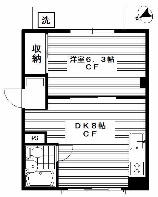 世田谷区下馬のマンションの間取り