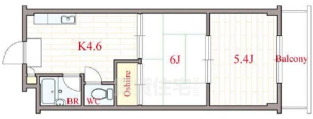 堺市北区東浅香山町のマンションの間取り