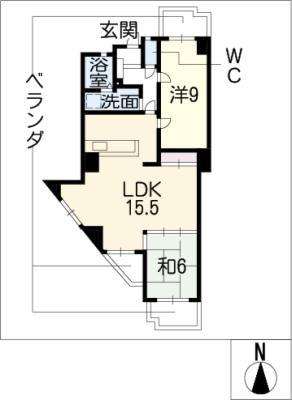 ナビシティ新岐阜403号室の間取り