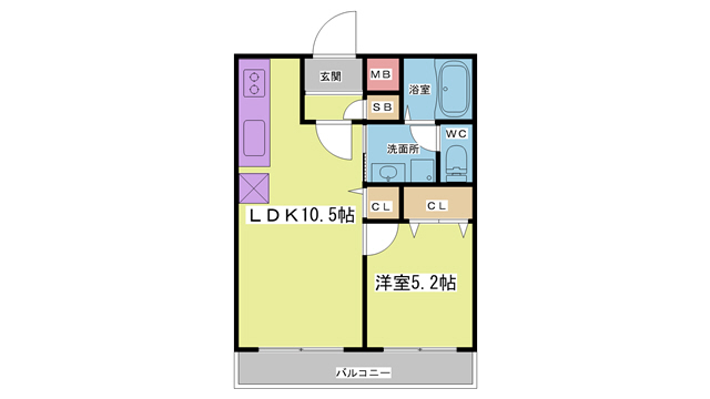 神戸市垂水区高丸のマンションの間取り